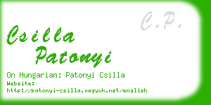 csilla patonyi business card